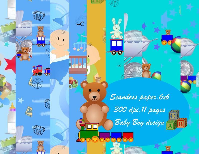 Seamless paper Baby Boy