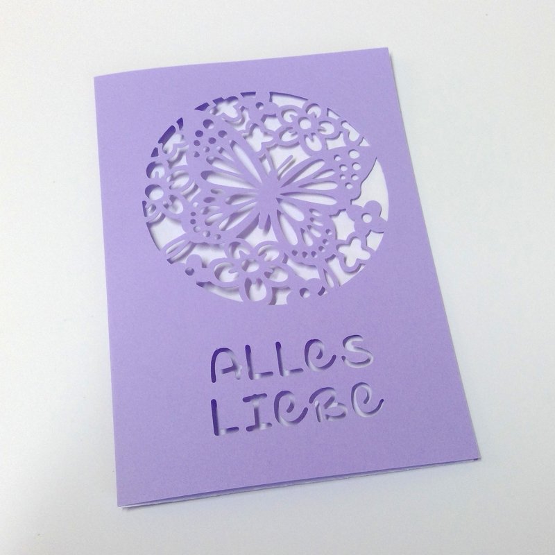 Karte Schmetterling Plotterdatei SVG DXF FCM