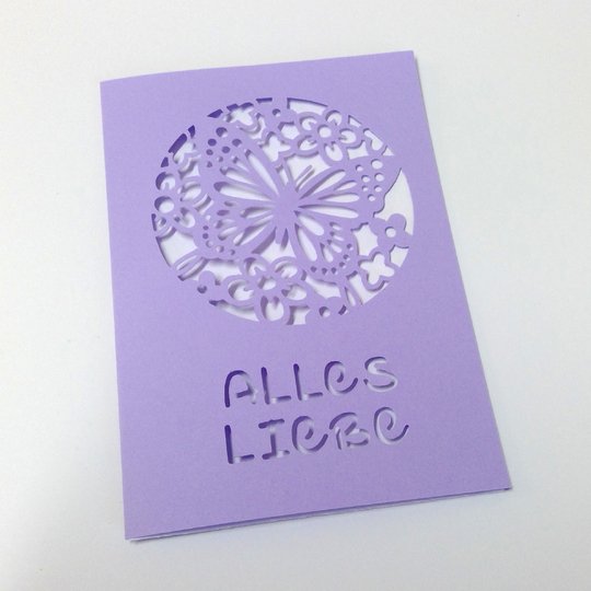 Karte Schmetterling Plotterdatei SVG DXF