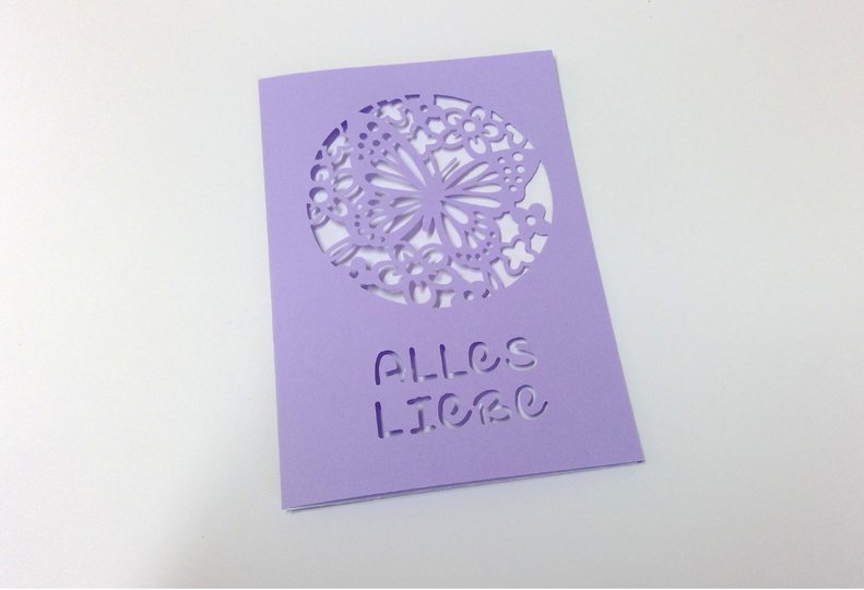 Karte Schmetterling Plotterdatei SVG DXF