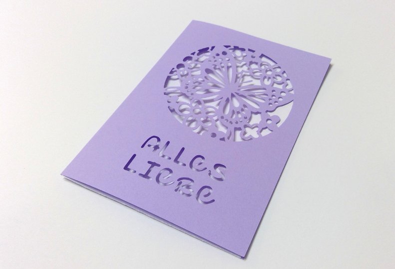 Karte Schmetterling Plotterdatei SVG DXF