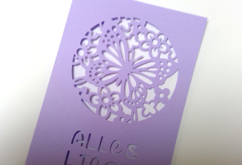 Karte Schmetterling Plotterdatei SVG DXF