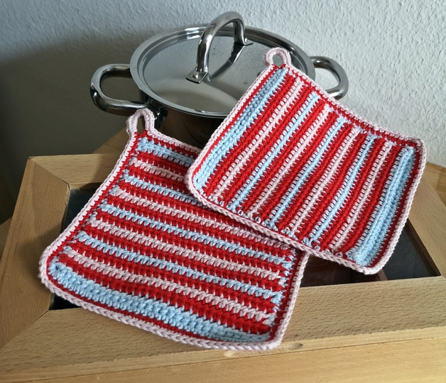 Topflappen Candy Stripes
