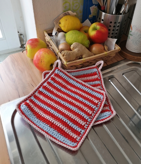 Topflappen Candy Stripes