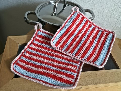 Topflappen Candy Stripes