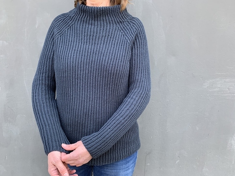 Halbpatentpullover mit Raglanschräge, Strickanleitung
