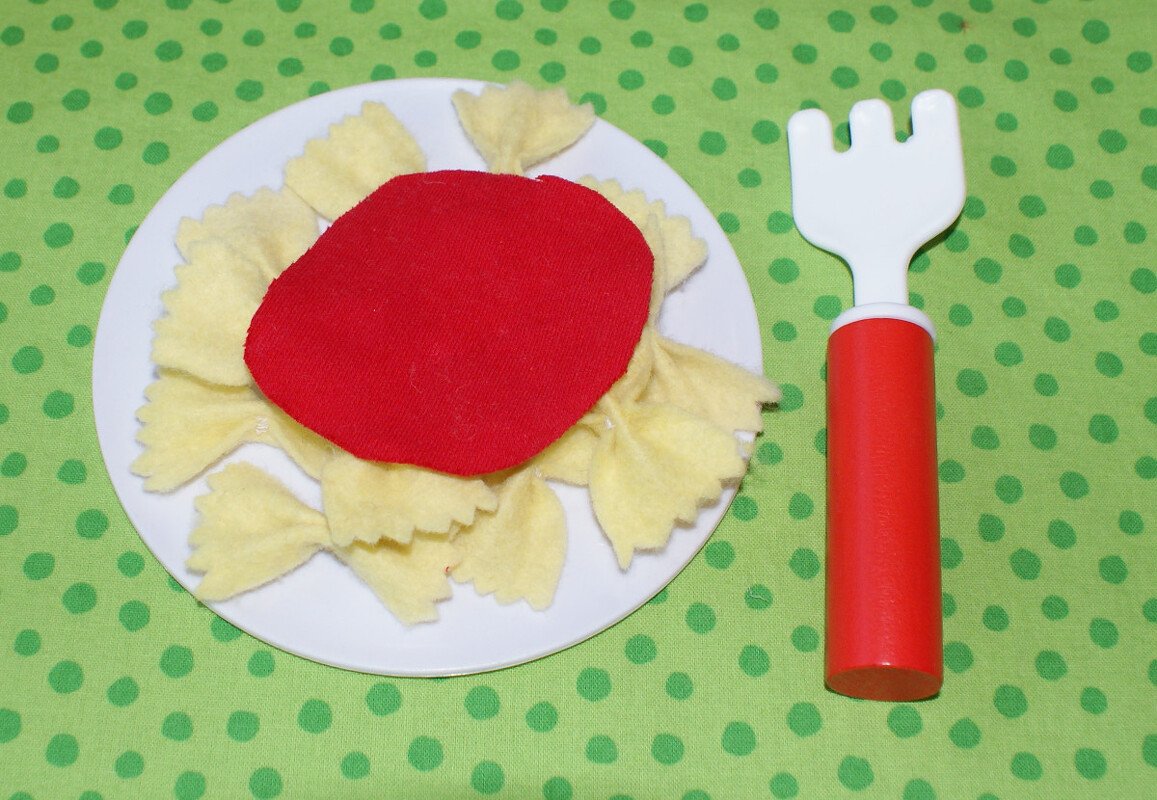Farfalle Nudeln für Kinder-Küche und Kaufladen nähen