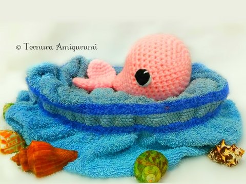 Häkelanleitung zarter Wal PDF Ternura Amigurumi English- Deutsch- Dutch