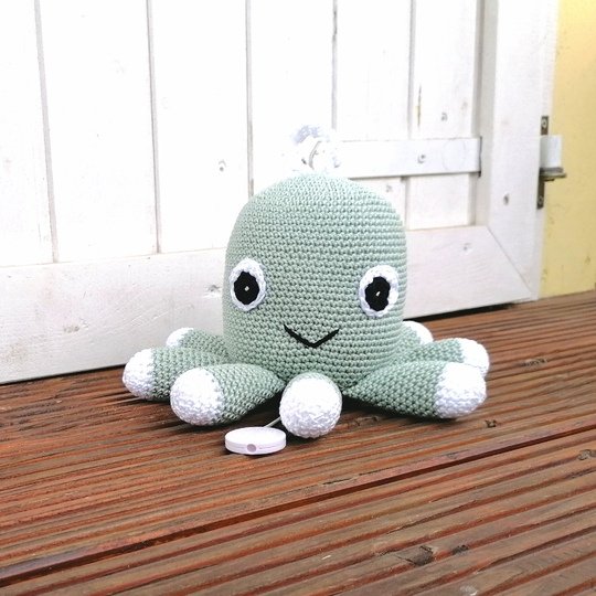 Häkelanleitung für "Octi " Octopus als Spieluhr oder Kuscheltier