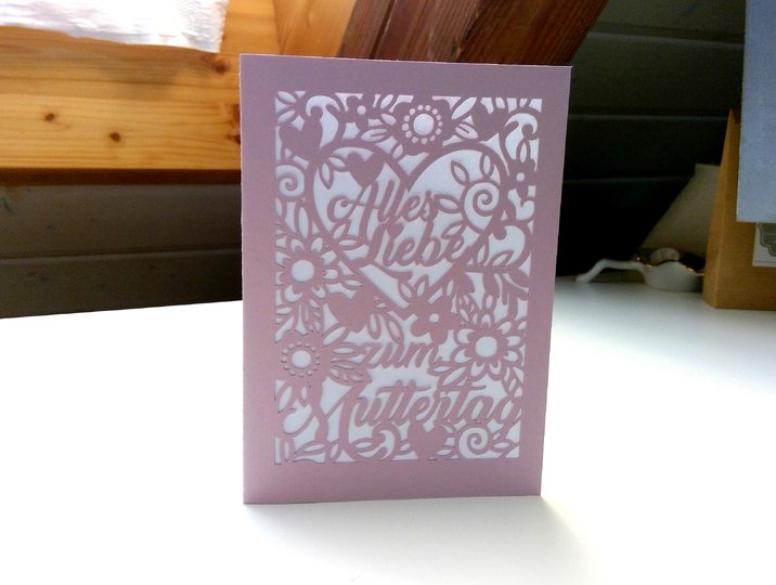 Karte Muttertag Plotterdatei SVG DXF