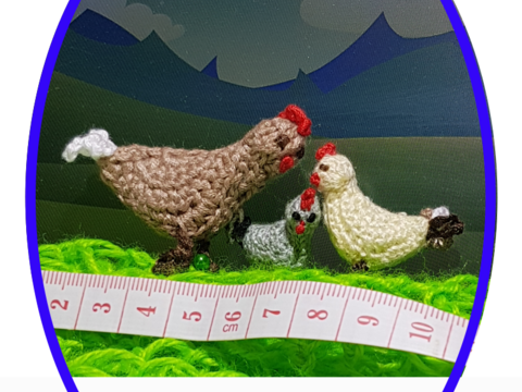 Häkelanleitung für Mini Hühner