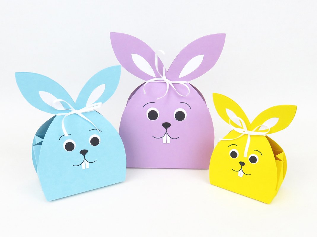 Geschenktasche – Hase, in drei Größen – Bastelanleitung und Vorlagen