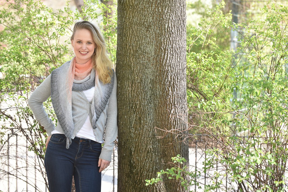 Strickanleitung - das einfachste Halbmondtuch