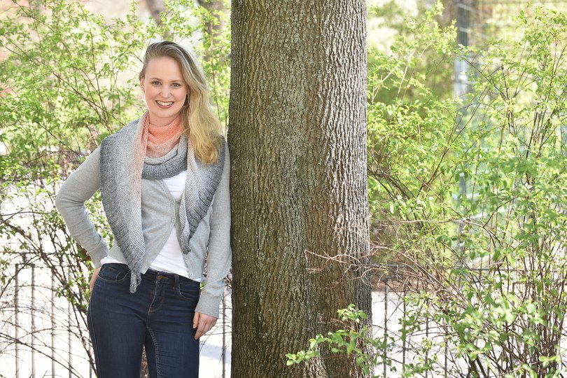 Strickanleitung - das einfachste Halbmondtuch