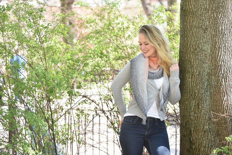 Strickanleitung - das einfachste Halbmondtuch