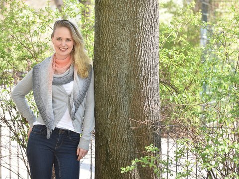 Strickanleitung - das einfachste Halbmondtuch