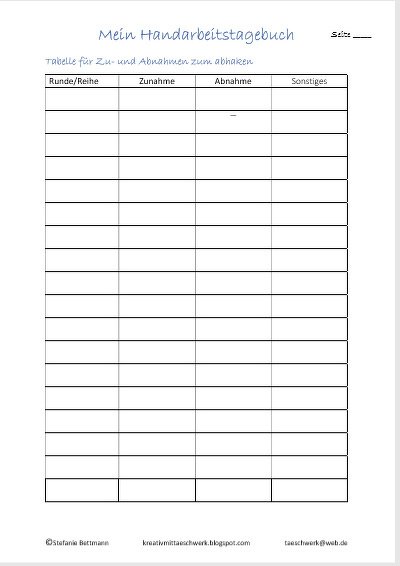 Projektbuch, Handarbeiten, Druckvorlage - Bild 2