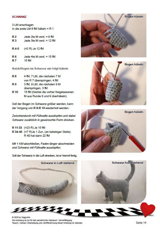 realistische Katze - Häkelanleitung von NiggyArts