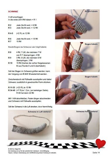 realistische Katze - Häkelanleitung von NiggyArts