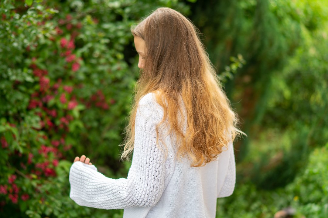 Pullover "Weisse Rose", Gr. 42