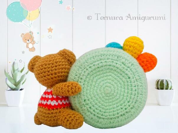 Crochet pattern Bear photo frame PDF Ternura Amigurumi English- Deutch- Dutch
