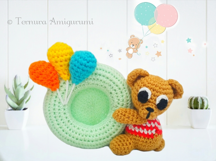 Häkelanleitung Bär Fotorahmen PDF Ternura Amigurumi Deutsch- English- Dutch
