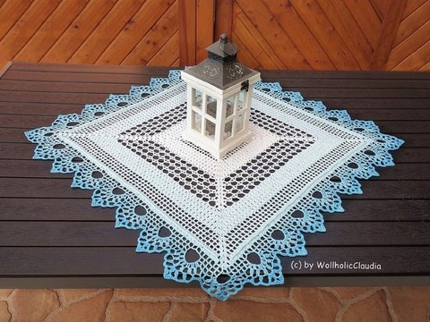 Häkelanleitung Mitteldecke "Frühlingsbote" - 2 Größen