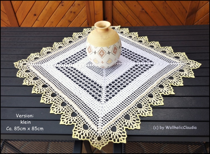 Häkelanleitung Mitteldecke "Frühlingsbote"