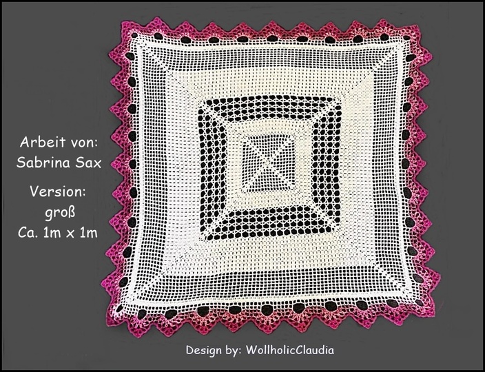 Häkelanleitung Mitteldecke "Frühlingsbote"