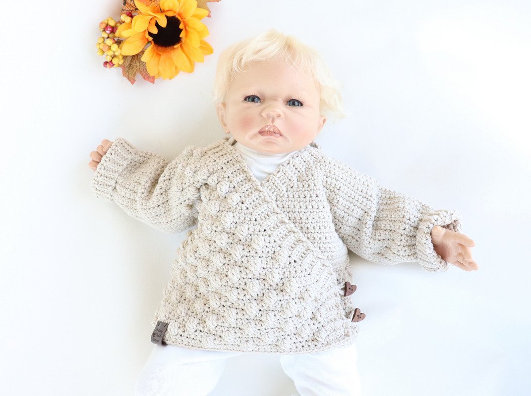 Cardigan for babies "Naturell", size: 0 m. - 24 m.