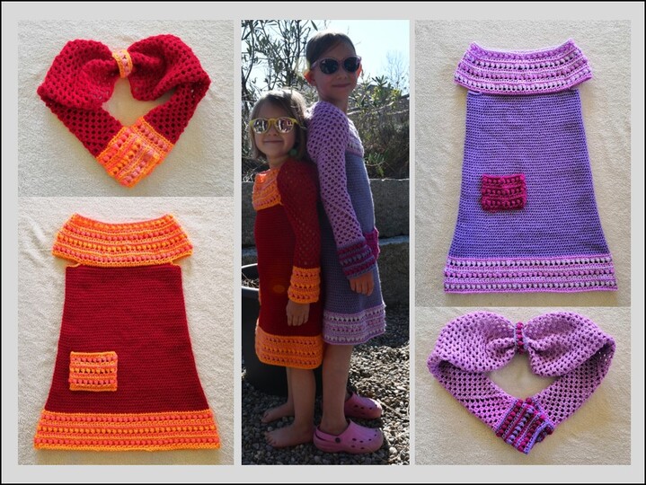 Häkelanleitung Set "Lucy" - Kleid in A-Linie mit Bolero-Jäckchen (Gr. 104/110, 116/122 bzw. anpassbar)