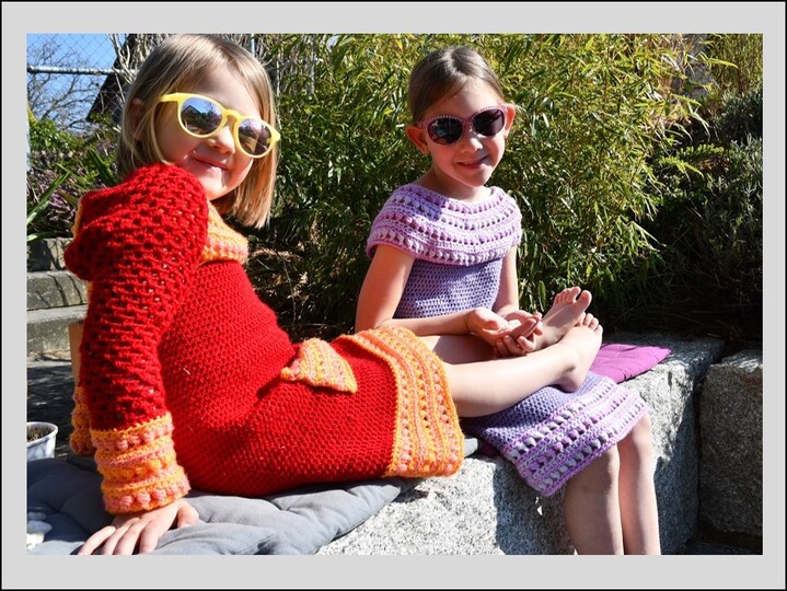 Häkelanleitung Set "Lucy" - Kleid in A-Linie mit Bolero-Jäckchen (Gr. 104/110, 116/122 bzw. anpassbar)