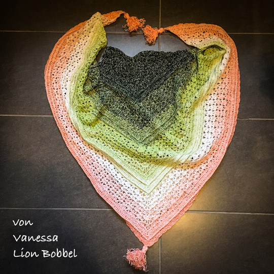 Anleitung: Dreieckstuch " Green Forrest"