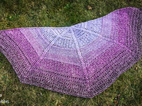 Anleitung: 5-Eck Tuch "Rose"