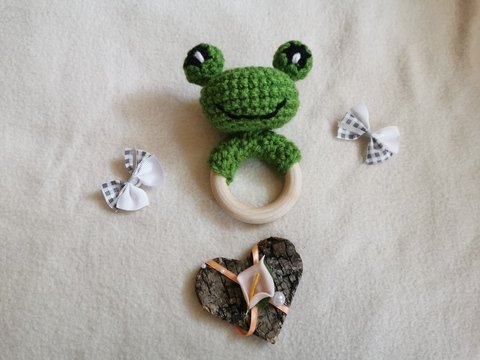 Greifring Frosch für Babys