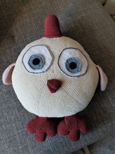 165 Häkelanleitung Kissen Wendekissen Huhn Küken