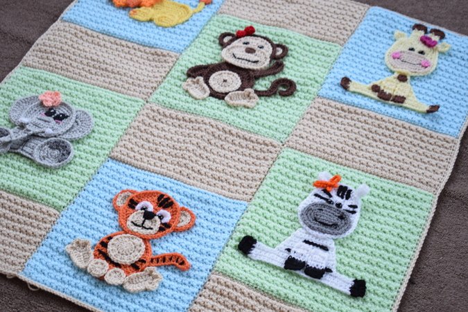 Jungle friends baby blanket pattern crochet