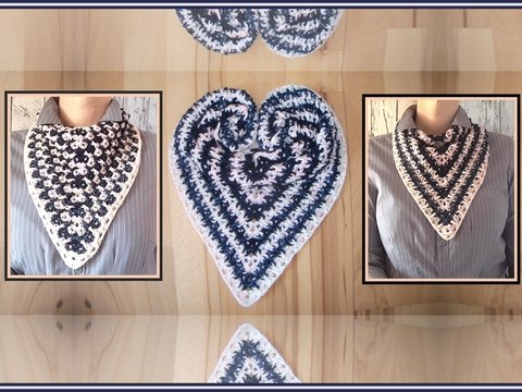 Halstuch / Schultertuch Grannyosa - super einfach, mit WOW-Effekt