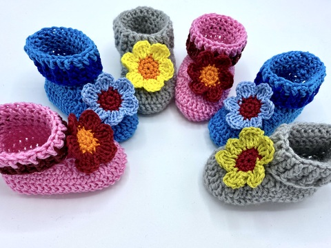 Häkelanleitung für schicke Babyschuhe "Charlie" - Gr. 0-3 Monate