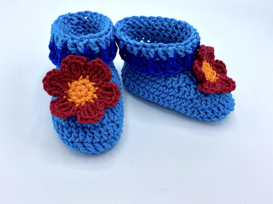 Häkelanleitung für schicke Babyschuhe "Charlie" - Gr. 0-3 Monate - Bild 5