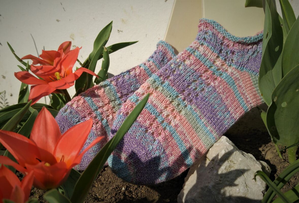 Anleitung: Sneakersocken für den Frühling Gr. 38-40
