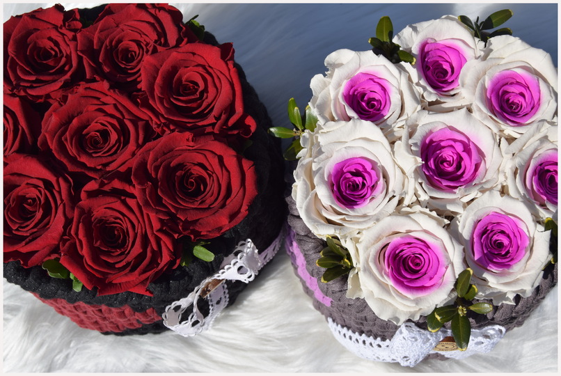 - INFINITY - Geschenkkörbchen häkeln mit Holzboden, Rosenkörbchen, Muttertag, Valentistag, Geburtstag, Anleitung 219