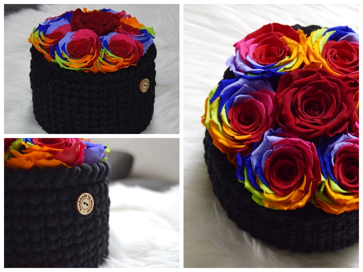 - INFINITY - Geschenkkörbchen häkeln mit Holzboden, Rosenkörbchen, Muttertag, Valentistag, Geburtstag, Anleitung 219