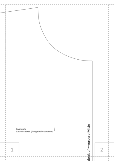 Nähanleitung und Schnittmuster Arbeitskittel in Einheitsgröße