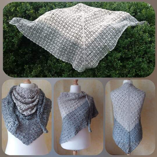 Tuch Holly häkeln Häkeltuch Dreieckstuch Schultertuch