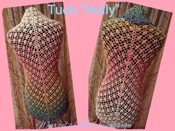 Tuch Holly häkeln Häkeltuch Dreieckstuch Schultertuch