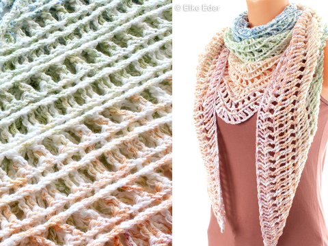 Dreieckstuch "Elaine" - Häkelanleitung für ein Wendetuch