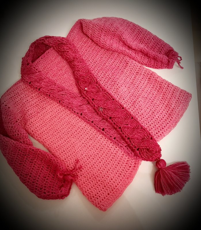 Raponzelchen - Häkeljacke für Mädchen Gr. 98 bis 128 - Bild 3