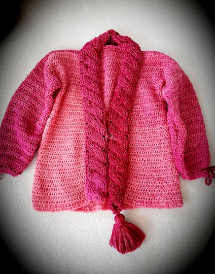 Raponzelchen - Häkeljacke für Mädchen Gr. 98 bis 128