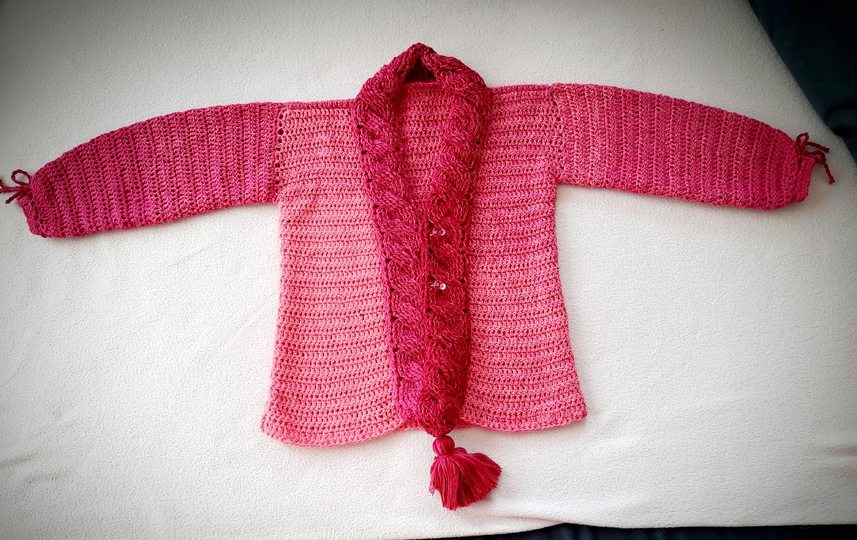 Raponzelchen - Häkeljacke für Mädchen Gr. 98 bis 128